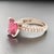 Diamond Tourmaline Rubellite Ring 3 Platinum 3.72 TCW Certified For Sale - Image 9 of 17