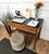 Mid-Century Art Deco Italian Walnut Burl Glass Writing Desk Table, 1940s For Sale - Image 3 of 10