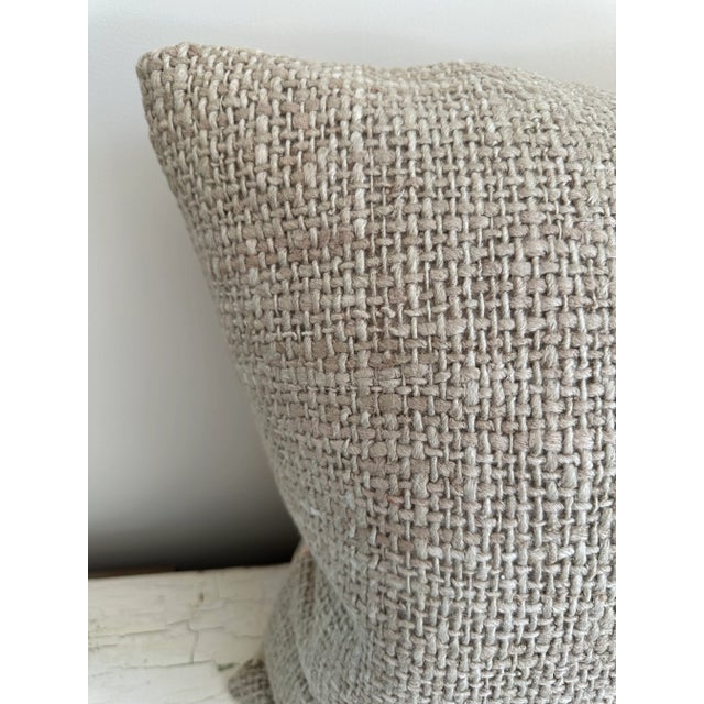 Textile Pink Bird Botanical Throw Pillow For Sale - Image 7 of 8