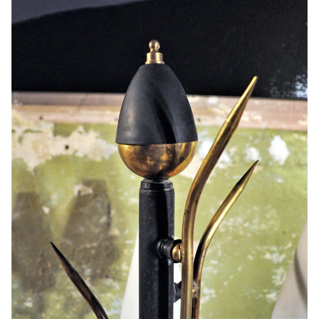 Vintage Iron and Brass Floor Lamp For Sale - Image 4 of 6