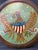 Vintage Round Wooden Hand Painted Eagle With Shield Wall Decor For Sale - Image 10 of 13