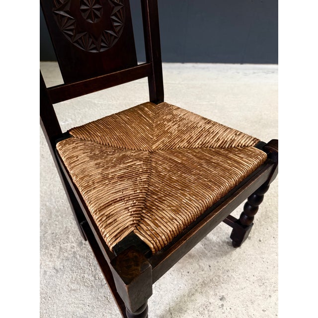 French Provincial Carved Back Dining Chairs by Charles Dudouyt, 1940s, Set of 2 For Sale - Image 18 of 18