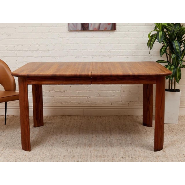 Oak Vintage Dining Table Without Leaf For Sale - Image 10 of 12