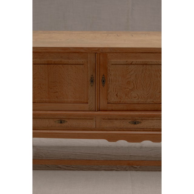 Wood Vintage Oak Sideboard by Henning Kjærnulf, 1960s For Sale - Image 7 of 14