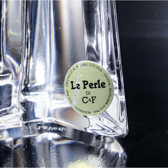 Crystal Table Candlesticks by Le Perle for C&F, Set of 2 For Sale - Image 11 of 14