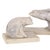 A vintage set of three animal figurines made from cultured marble (or resin colored to resemble marble), based on an...