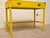 Vintage Hollywood Regency Yellow Campaign Writing Desk For Sale - Image 9 of 11