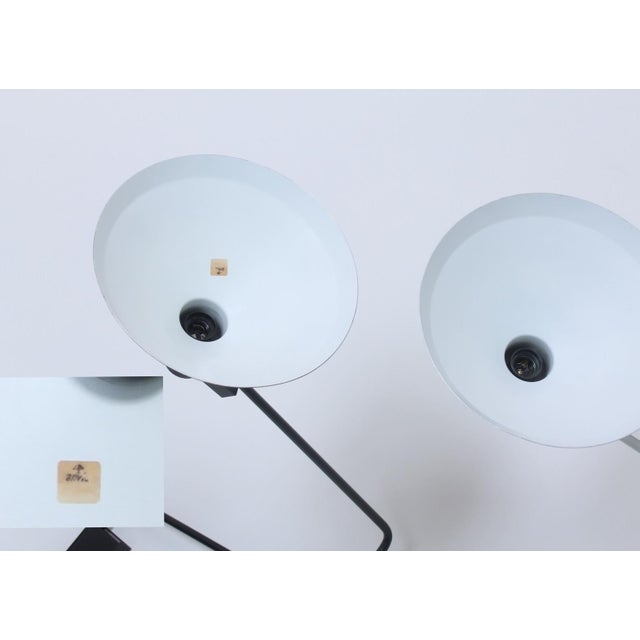 Black and White Large Metal Paperclip Wall Lamps by J. J. M. Hoogervorst for Anvia, 1970s, Set of 2 For Sale - Image 14 of 18