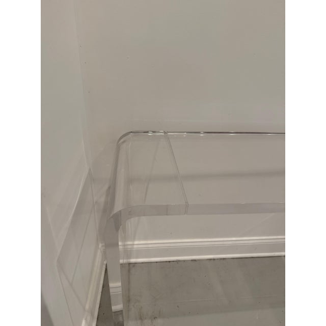 Plastic Lucite Console Table For Sale - Image 7 of 10