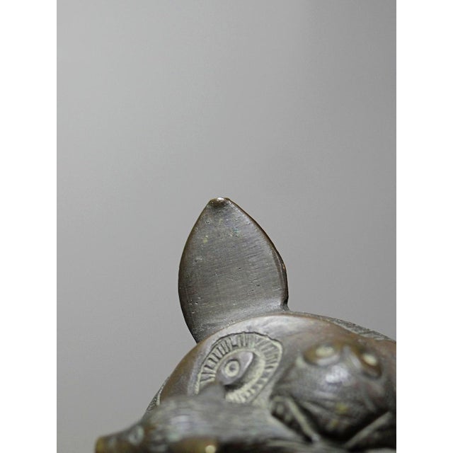 Bronze Lion or Hyena, Dahomey Cotonou, Benin, 1950s For Sale - Image 14 of 15