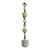 Marc Zimmerman "Green Symphony" Glazed Ceramic Totem, 80 Inches Tall, Deep Green and Gold Glaze, Face Element, Contemporary Art West Coast For Sale