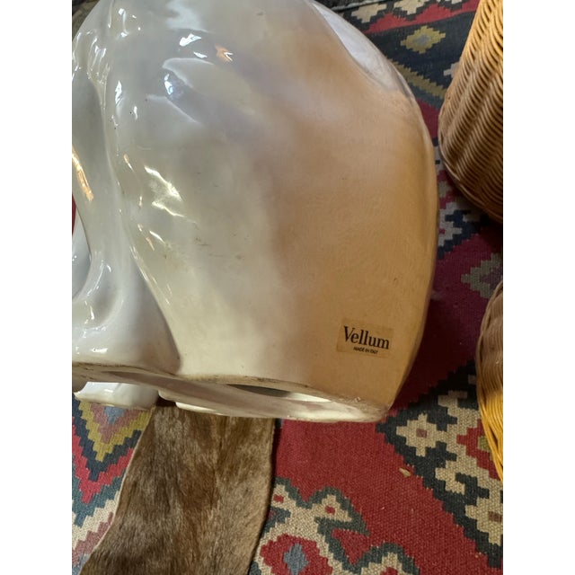 Ceramic Vintage Italian Midcentury Style Life-Size Ceramic Greyhound Dog For Sale - Image 7 of 12