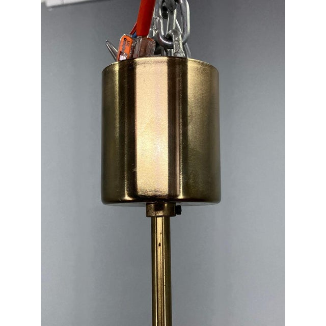 Gold Faceted Glass Chandelier attributed to Jaroslav Bejvl for Kamenicky Senov, 1960s For Sale - Image 8 of 18