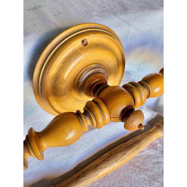 Early 20th Century Early 20th Century French Wooden Towel Rail or Bed Canopy For Sale - Image 5 of 12