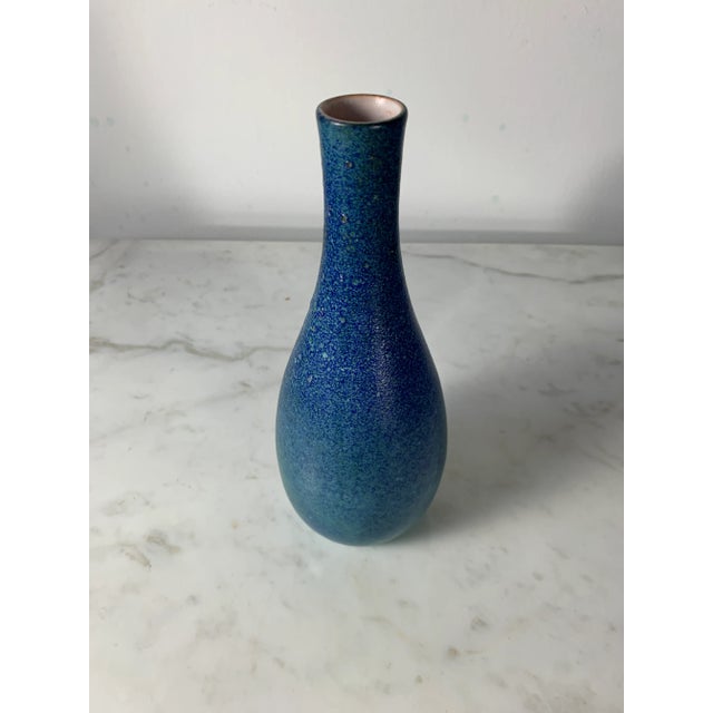 Ceramic Mid 20th Century Vallauris, France Blue Pottery Vase by Robert Meynard For Sale - Image 7 of 10