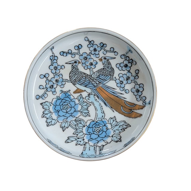 Ceramic Mid 20th Century Gold Imari Porcelain Hand Painted Catchall Dish For Sale - Image 7 of 9