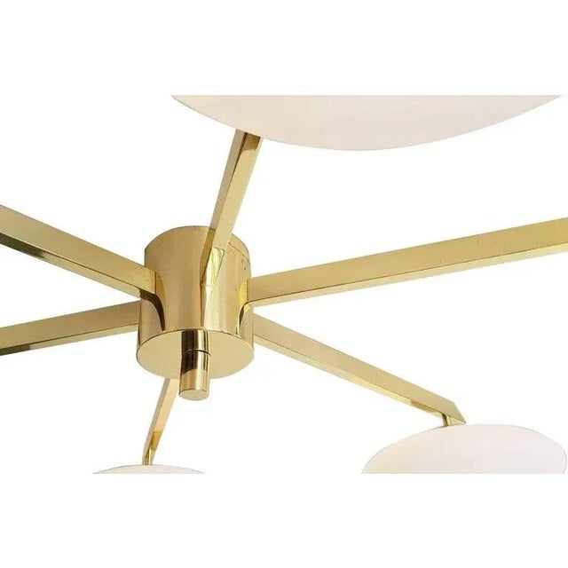 Not Yet Made - Made To Order Sei Polished Brass Matte White Glass Flush Mount by Fabio Ltd For Sale - Image 5 of 5