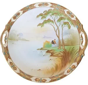 Antique Hand-Painted Nippon Platter