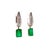 Diamond Emerald Earrings 4.74 TCW 14 Karat White Gold Certified For Sale - Image 12 of 12