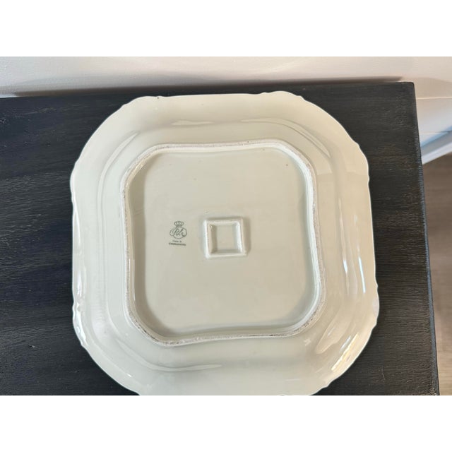 Rare 'Pfeiffer Und Lowenstein' Antique Square Porcelain Bowl Signed Grape Design For Sale In Dallas - Image 6 of 7