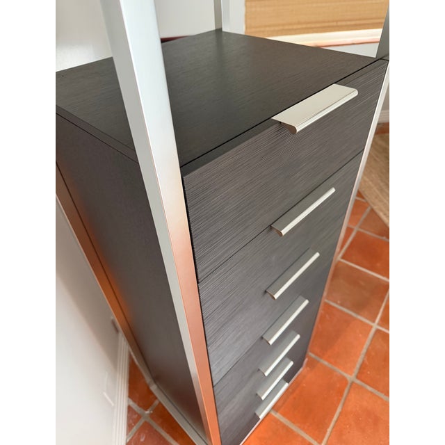 2010s Wood and Chrome Chest of Drawers For Sale - Image 5 of 6