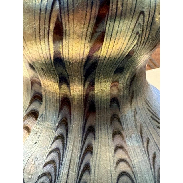 Antique Loetz Art Nouveau Phänomen Genre 8060 Rubin Iridescent Glass Vase C1900 For Sale - Image 9 of 10