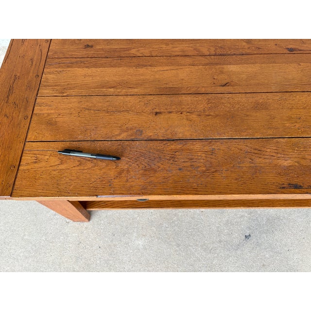 Broyhill Attic Heirlooms Shaker Style Oak 50" Coffee Table For Sale - Image 10 of 11