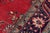 Retro Persian Tabriz Red/Blue Wool Rug - 9'10'' X 12'7'' For Sale In New York - Image 6 of 10