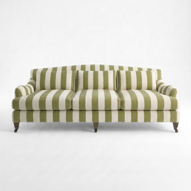 Not Yet Made - Made To Order Sophie Conran Felix 4 Seater Sofa in Spring Green Stripes For Sale - Image 5 of 5