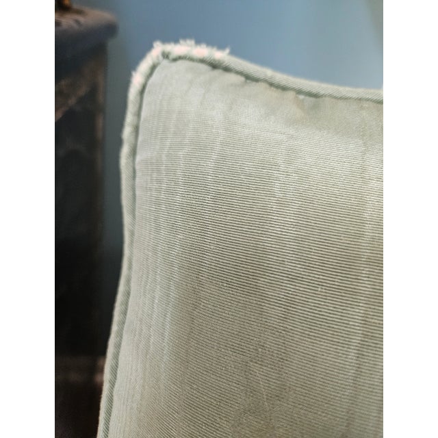 Green Barbara Russell Wildflower Needlepoint Pillow For Sale - Image 8 of 10