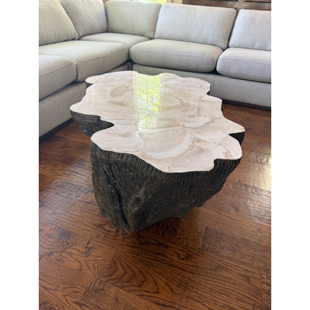 Attributed Palecek Chloe Fossil Clam Lava Coffee Table For Sale In Dallas - Image 6 of 15