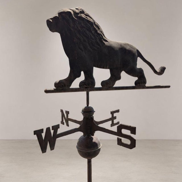 a rare early 20th-century italian weathervane made of copper, with a three-dimensional structure and original patina. The...