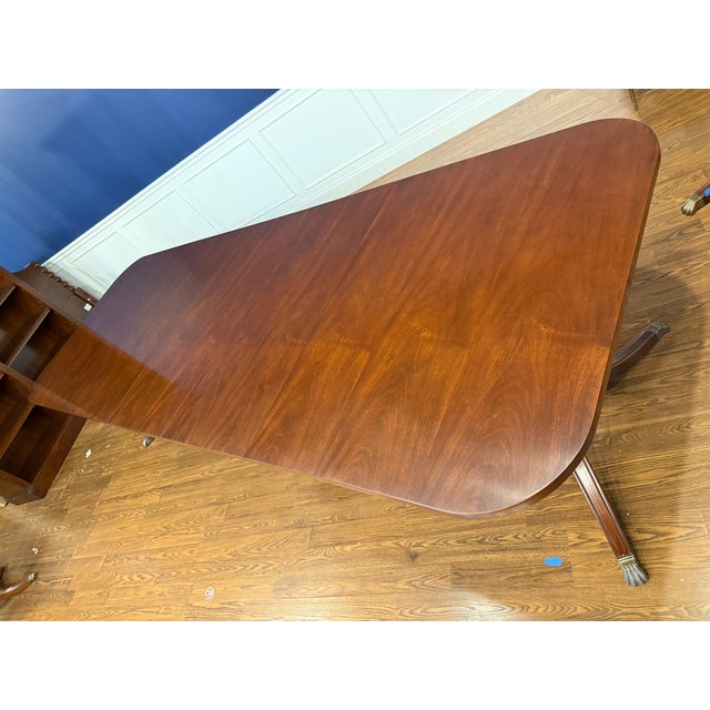 Classic Traditional Mahogany Dining Table by Leighton Hall - Showroom Sample For Sale - Image 9 of 11