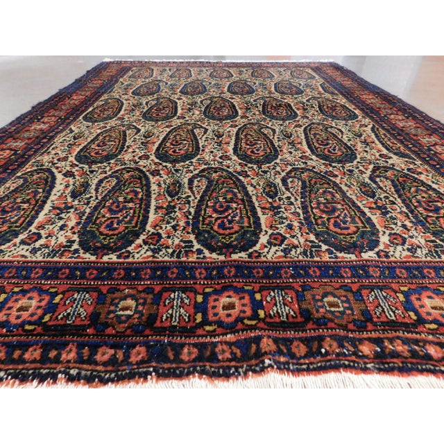 1900 - 1909 Antique Persian Senneh Rug For Sale - Image 5 of 13