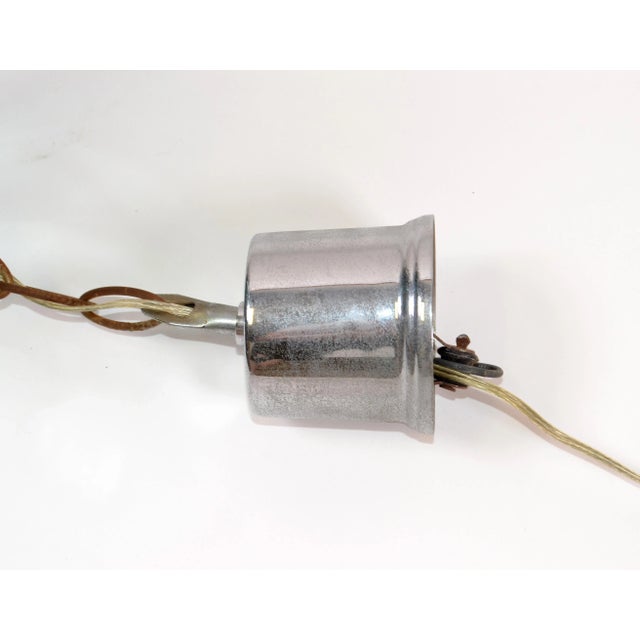 Fontana Arte Mid-Century Modern Beveled Glass & Chrome Pendant Light Fixture 70s For Sale - Image 10 of 13