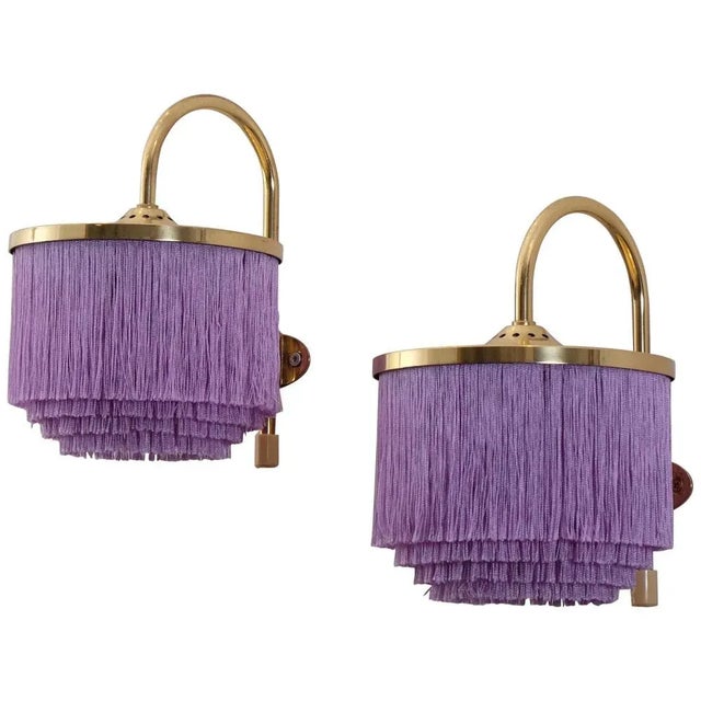Gold Purple V271 Wall Lights by Hans-Agne Jakobsson, 1960s, Set of 2 For Sale - Image 8 of 8