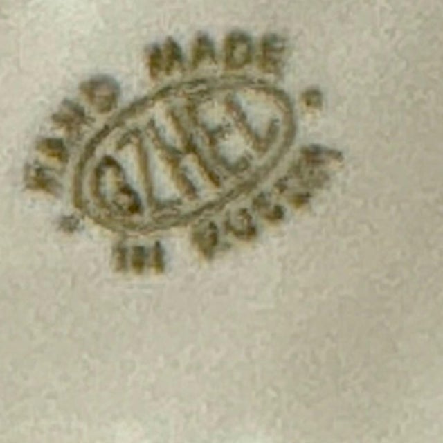 Vintage Russian Gzhel Blue & White Horse-Form Candlesticks – A Pair For Sale - Image 9 of 9