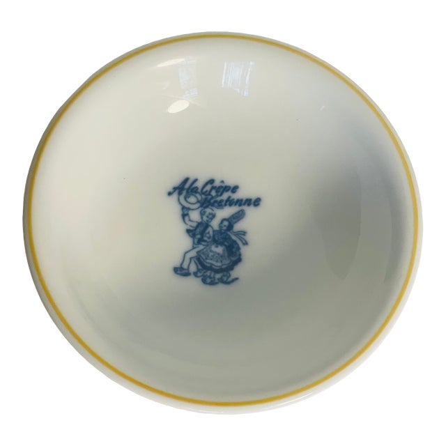 1960s À La Crepe Bretonne Café Rosenthal Porcelain Catchall Adhtray For Sale
