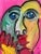 Peter Keil Vibrant Abstract Portrait Painting by Peter Keil For Sale - Image 4 of 4