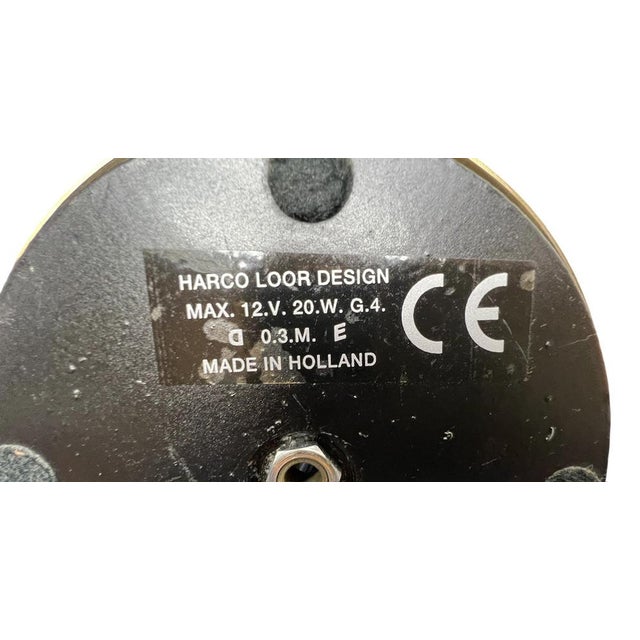 Metal and Blue Glass Halogen Table Lamp from Harco Loor, 1980s For Sale - Image 6 of 11