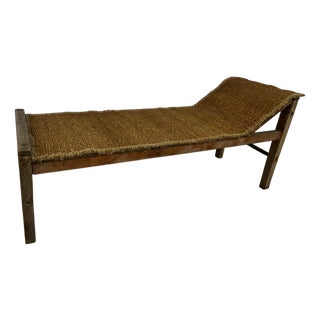 Hungarian Beech Folk Bed For Sale