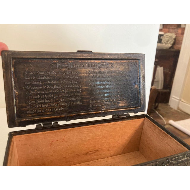 Antique Bronze Box Commemorating the Battle of Lyndanisse Denmark For Sale - Image 15 of 18