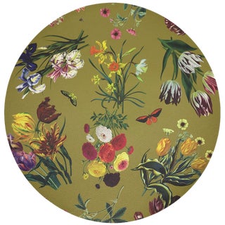 Nicolette Mayer Flora Fauna Acid 16" Round Pebble Placemat, Set of 4 For Sale