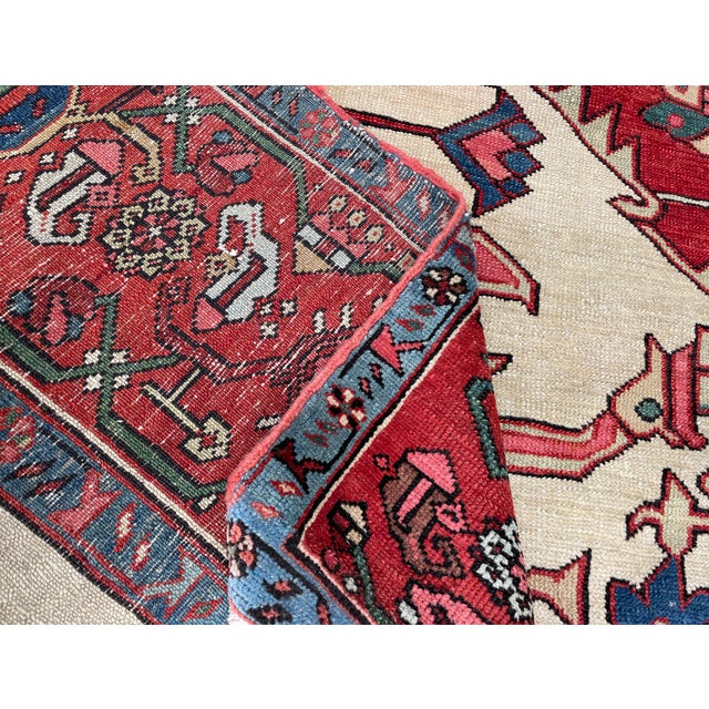 Antique Persian Serapi Carpet For Sale - Image 12 of 14