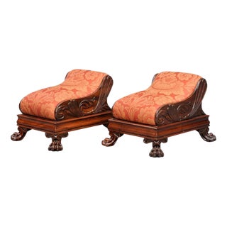 English Regency Footstools - a Pair For Sale