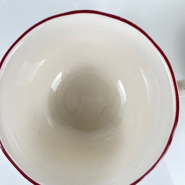 Blue Large Réverbère Cups with Saucers from KG Lunéville, 1980s, Set of 4 For Sale - Image 8 of 10