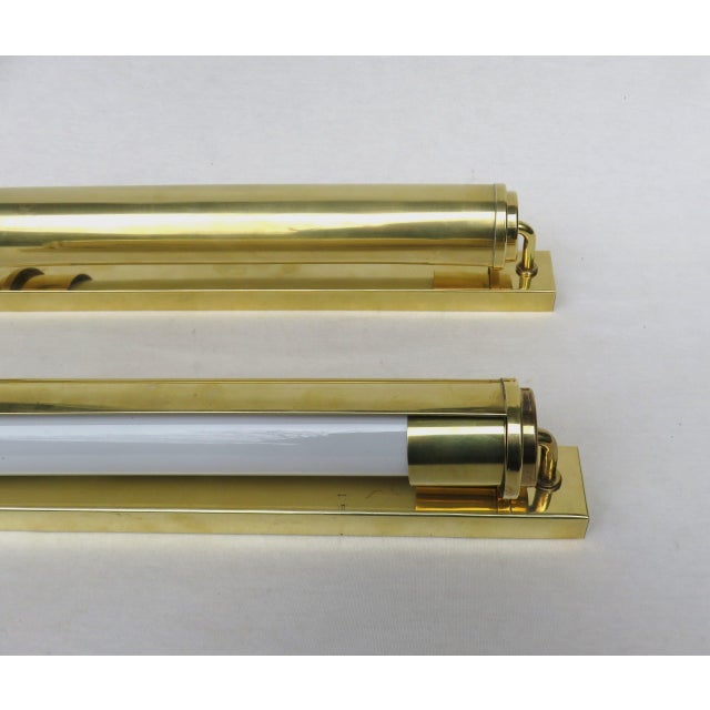 Bauhaus Wall Lights in Polished Brass, 1920s, Set of 2 For Sale - Image 17 of 18