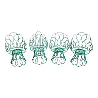 Vintage Garden Chairs From the Netherlands, Circa 1950s - Set of 4 For Sale