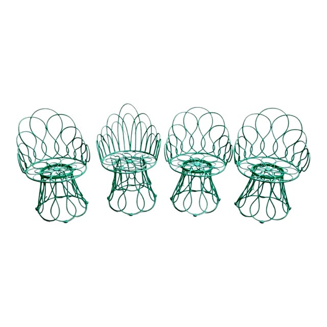 Vintage Garden Chairs From the Netherlands, Circa 1950s - Set of 4 For Sale