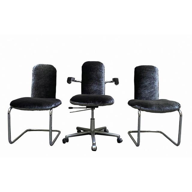 Vintage Italian Office Chairs by Kazuide Takahama for Gavina, 1970, Set of 3 For Sale - Image 10 of 10